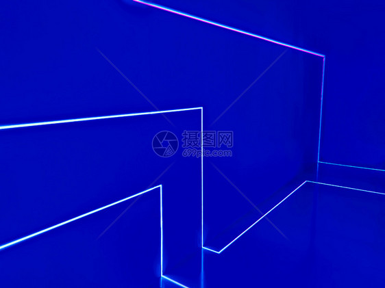 蓝色科技感线条背景墙图片