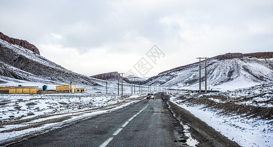 摩洛哥雪景公路图片