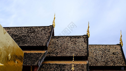 泰国清迈帕辛寺内寺庙屋顶图片