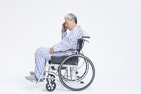 老年痴呆老年病人轮椅背景