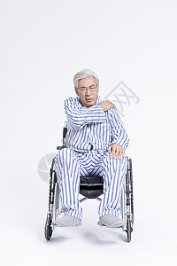 老年病人轮椅背景图片
