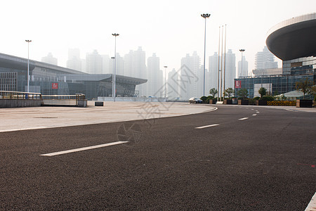 现代建筑道路背景图片