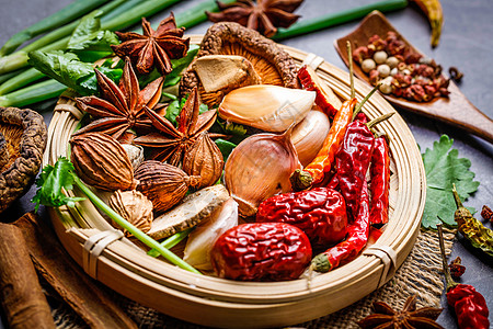 香辣蟹图片香料食材背景