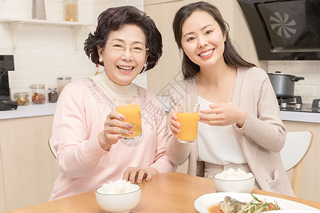 喜庆的母女春节母女过年高清图片