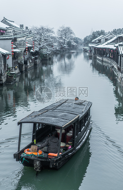 西塘雪景图片