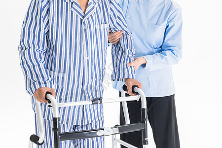 助洁护工搀扶老年人背景