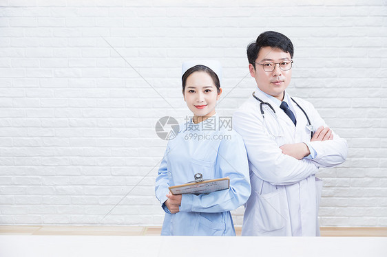 医院前台医生和护士图片
