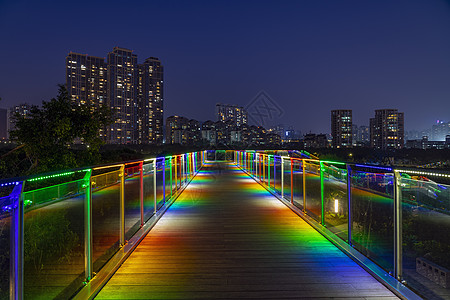 彩虹与路素材深圳香蜜公园五彩桥背景