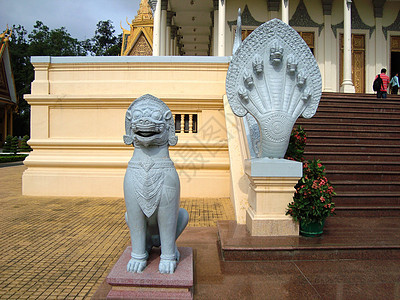 柬埔寨风情金边王宫背景图片