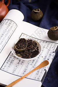 小青柑普洱茶背景图片