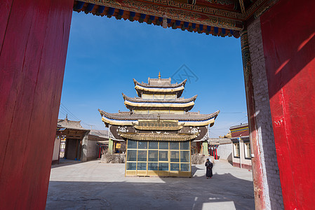 青海隆务寺建筑隆务寺高清图片