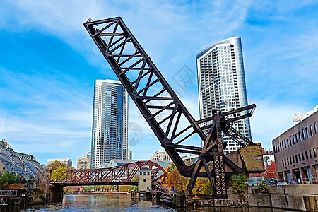 芝加哥城市钢筋建筑图片
