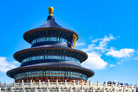 国庆节旅游季北京天坛背景