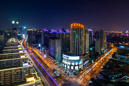 上海城市风光夜景图片