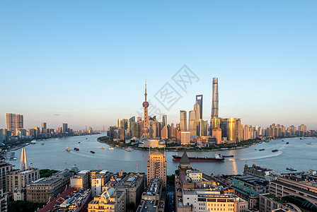 上海陆家嘴城市风光背景图片