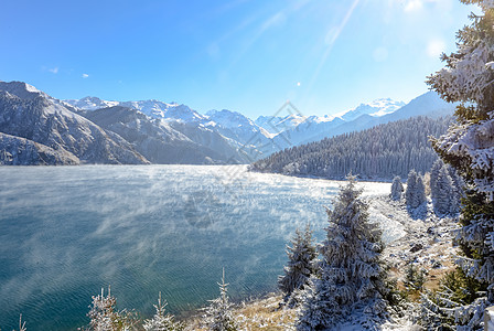 天山雪新疆天山风光背景