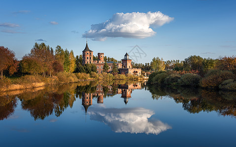 欧洲古建筑哈尔滨伏尔加庄园俄式建筑风景背景