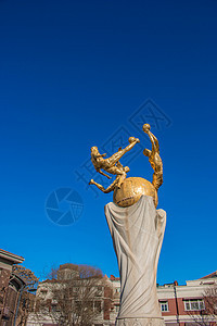 天津音乐厅雕塑背景图片