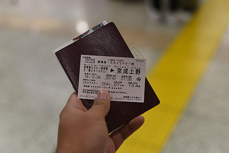日本东京机场快线车票背景