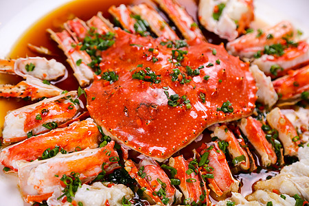清蒸帝王蟹餐饮海鲜蟹高清图片