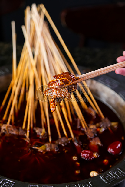 麻辣鸡肉火锅串串图片