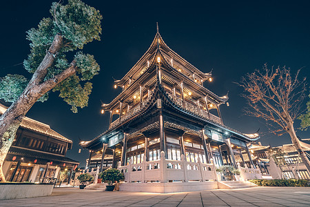 浙江嘉善新西塘越里夜景图片