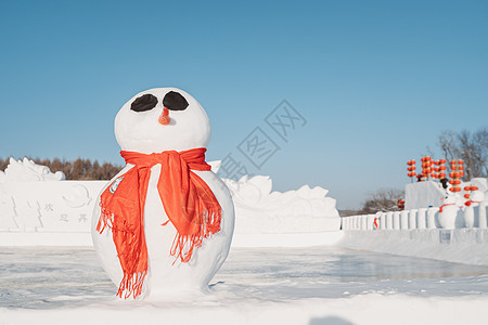 吉林长春净月潭国家森林公园雪地高清图片素材