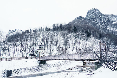 日本北海道层云峡雪景图片