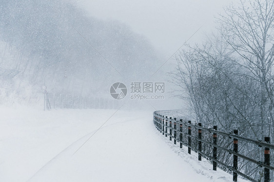 日本北海道层云峡雪景图片