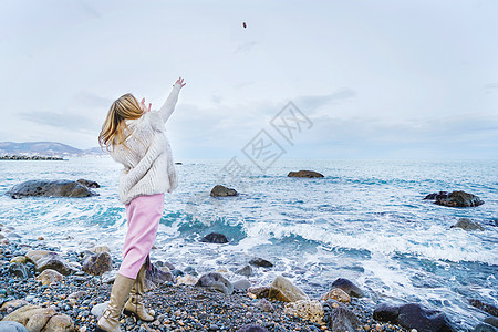 北海道小樽朝里美女背影图片