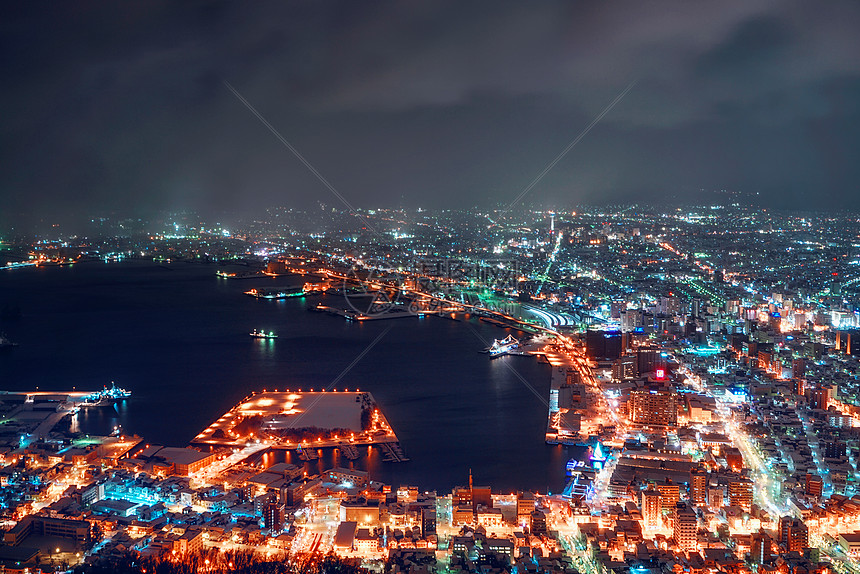 世界三大夜景函馆夜景高清图片下载 正版图片 摄图网