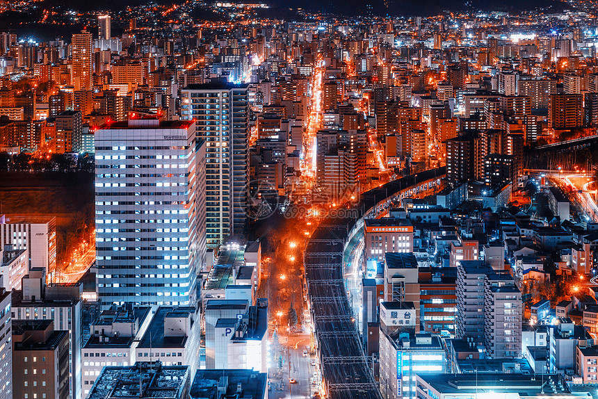 日本札幌夜景图片