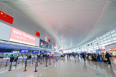 春节机场值机柜台背景