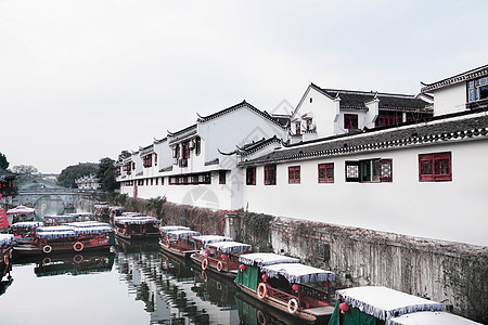 古镇风光海报安徽三河古镇背景