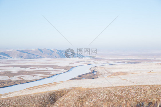 冬季内蒙古边防线风光图片