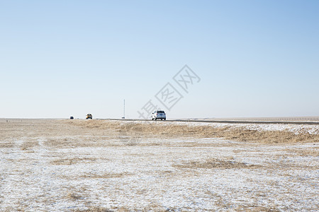 冬季内蒙古边防线公路图片