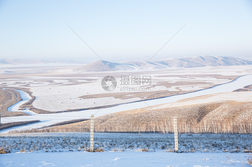 冬季内蒙古额尔古纳河风光图片