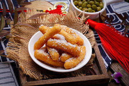 年货芝麻条甜食糖果子高清图片