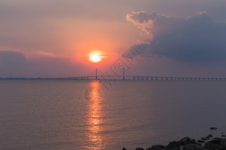 海上日落图片