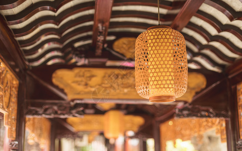 苏州寒山寺苏州旅游寺庙灯高清图片