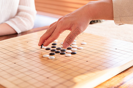 下棋手部特写背景图片