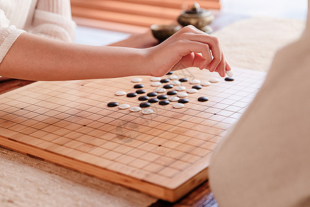 下棋手部特写背景图片