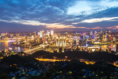 城市夜景延时重庆城市夜景背景