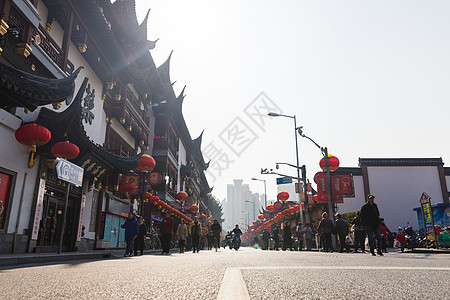 新春豫园背景图片