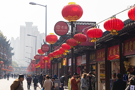 新春豫园灯笼背景图片