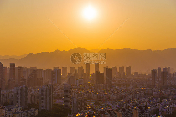 福州城市夕阳图片