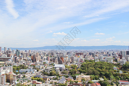日本大阪城市天际线图片
