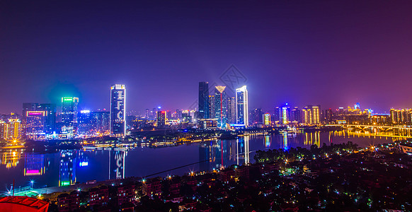 福建夜景福州闽江夜景背景