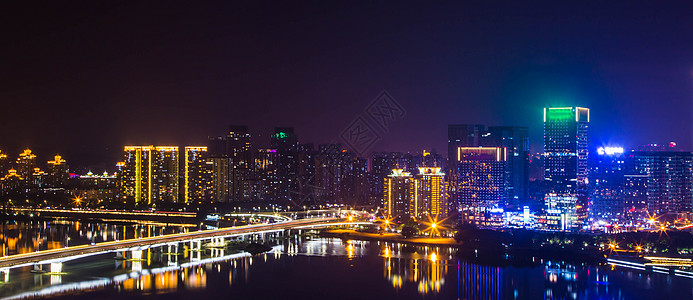 福建夜景福州闽江夜景背景