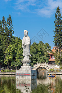 福州西禅寺观音菩萨像背景图片